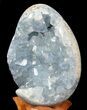 Blue Crystal Filled Celestine (Celestite) Egg - Madagascar #41713-1